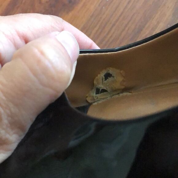 Coach patent leather and cork wedges size 9.5 black - Picture 7 of 15